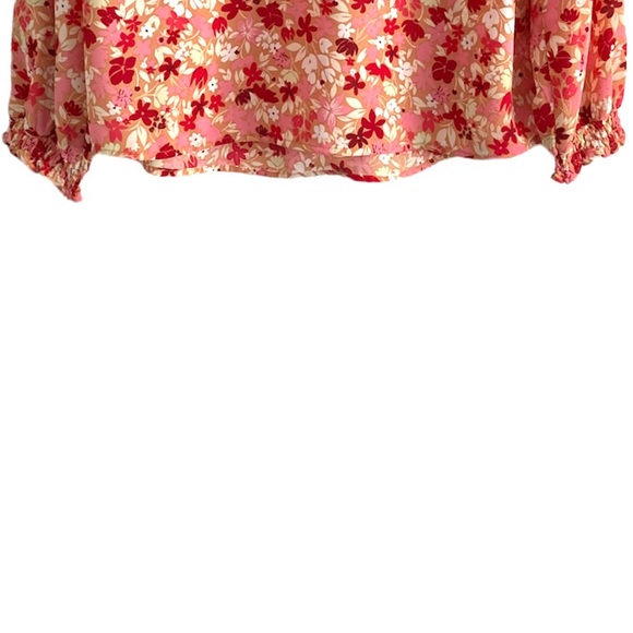 🌺MED•NWT•NANETTE LEPORE•FADE OUT PINK GORGEOUS LONG SLEEVE FLORAL BOHO BLOUSE🌺 - Picture 8 of 12